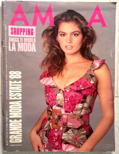 AMICA Magazine Italia May 1988 CINDY CRAWFORD Tully Jansen