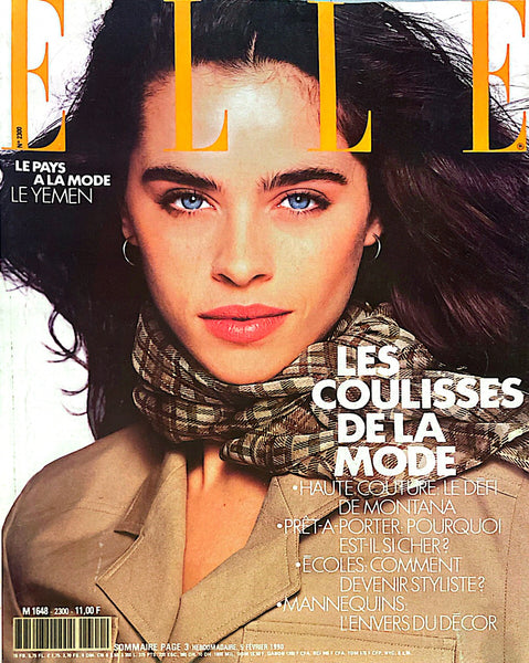 ELLE Magazine France February 1990 PATTY SYLVIA Jean Francois Jonvelle
