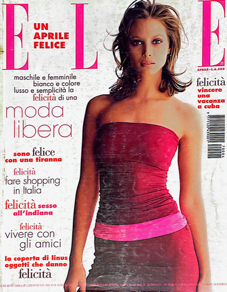 ELLE Magazine Italia April 1997 CHRISTY TURLINGTON Angela Lindvall EST