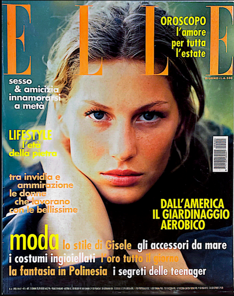 ELLE Magazine Italia June 2000 GISELE BUNDCHEN Eugenia Silva LUCY GORD ELLE Magazine Italia June 2000 GISELE BUNDCHEN Eugenia Silva LUCY GORD