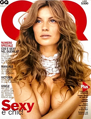 GQ Magazine Italia April 2000 GISELE BUNDCHEN Victoria Silvstedt KYLIE BAX New
