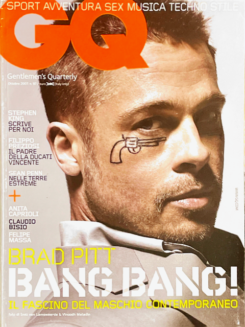 BRAD PITT GQ Magazine Italia October 2007 Meita Ribeiro PADMA LAKSHMI Felipe Massa