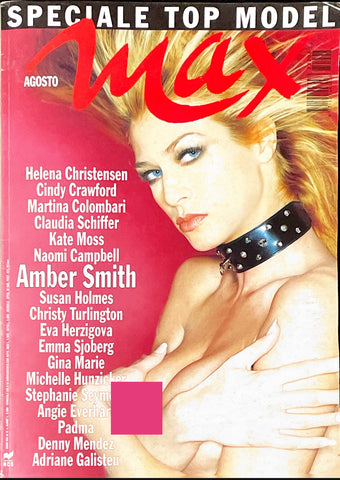 MAX Magazine Italia August 1997 AMBER SMITH Elvis Presley EVA HERZIGOVA Angie Everhart