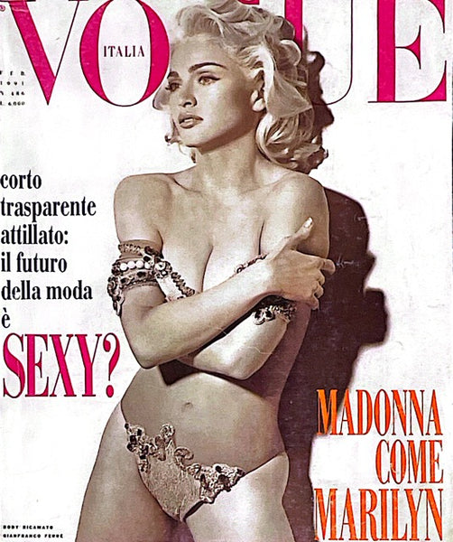 【貴重】１９９０年　VOGUE ITALIA MADONNA PIU SEXY MADONNA Yasmeen Ghauri SHANA ZADRICK Naomi VOGUE Magazine Italia Febru