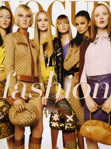 VOGUE Magazine Italia January 2000 ANA MICHELS Guinevere Van Seenus CA