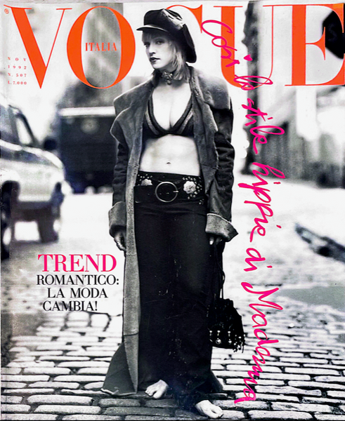 MADONNA Vogue Magazine Italia November 1992 Kate Moss CHRISTY TURLINGT