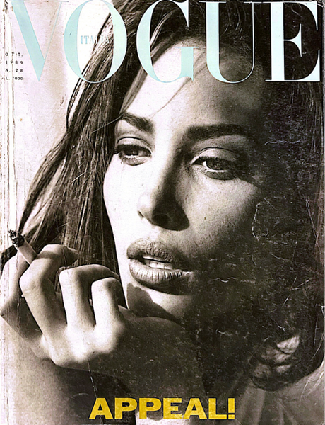VOGUE Magazine Italia October 1989 CHRISTY TURLINGTON Linda Evangelist