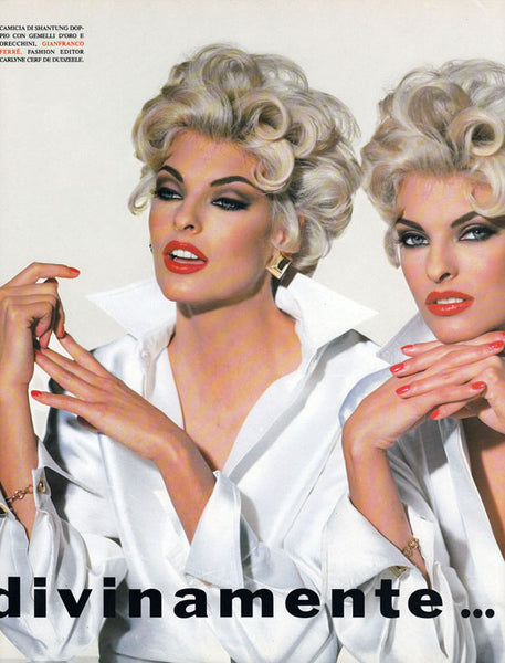 VOGUE Magazine Italia September 1991 LINDA EVANGELISTA