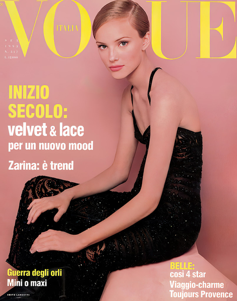 女性情報誌 vogue 1993 september christy turlington VOGUE Magazine Italia September 1993 JAIME RISHAR Christy Turlington K