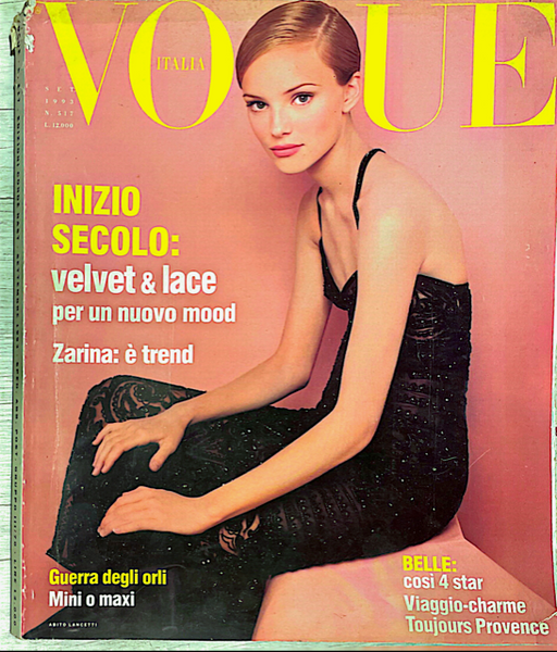 女性情報誌 vogue 1993 september christy turlington VOGUE Magazine Italia September 1993 JAIME RISHAR Christy Turlington K