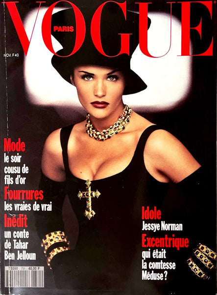 【VOGUE】1992 NOVEMBER※ダメージあります VOGUE Magazine Paris November 1992 HELENA CHRISTENSEN Karen Mulder LUC