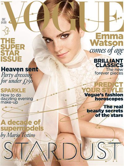 VOGUE Magazine UK December 2010 EMMA WATSON Kate Moss JOURDAN DUNN Nao