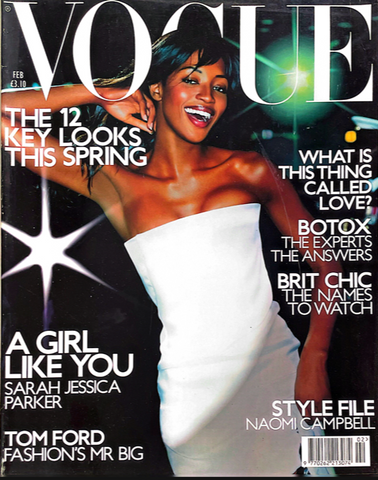 VOGUE Magazine UK February 2001 NAOMI CAMPBELL Tom Ford SARAH JESSICA PARKER