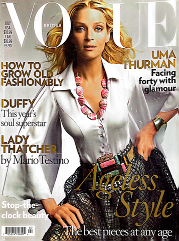 VOGUE Magazine UK July 2008 UMA THURMAN Lily Donaldson MARGARET THATCHER