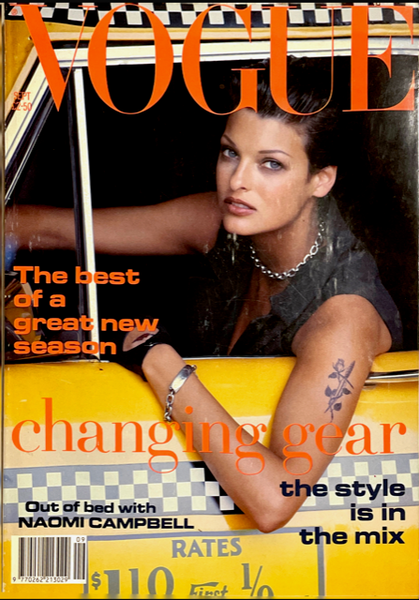 VOGUE Magazine UK September 1992 LINDA EVANGELISTA Eva Herzigova YASME