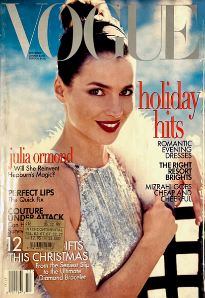 VOGUE Magazine US December 1995 JULIA ORMOND Kirsty Hume SHALOM HARLOW VOGUE Magazine US December 1995 JULIA ORMOND Kirsty Hume SHALOM HARLOW