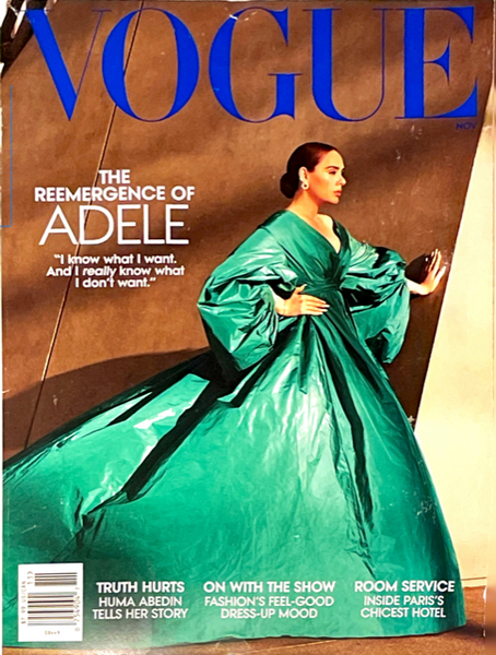 VOGUE Magazine US November 2021 ADELE Bella Hadid EDDIE REDMAYNE Anok