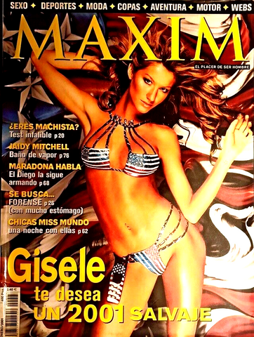 GISELE BUNDCHEN by David Lachapelle Maxim Magazine Spain 2001