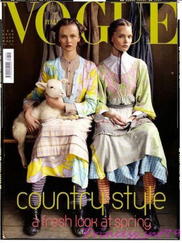 VOGUE Magazine Italia February 2008 LARA STONE Karlie Kloss LAETITIA C
