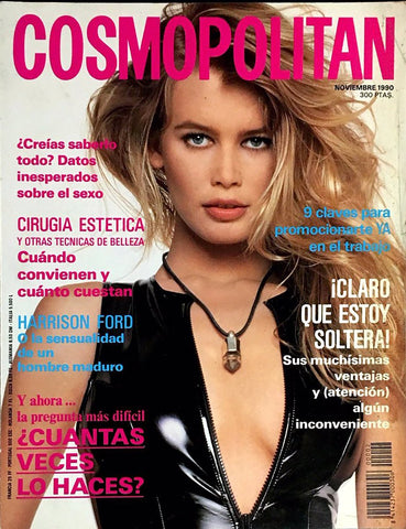 COSMOPOLITAN Spain Espana Magazine November 1990 CLAUDIA SCHIFFER Gia Carangi