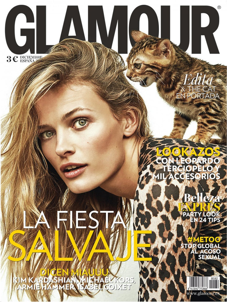 GLAMOUR Spain Magazine December 2017 EDITA VILKEVICIUTE Kim Kardashian JULIA GARNER