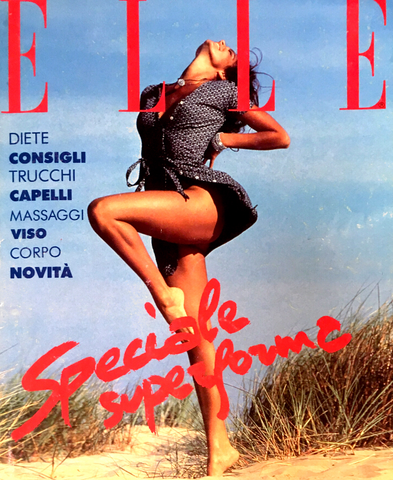 ELLE Italia Magazine STACEY WILLIAMS Mick Jagger JERRY HALL Tatjana Patitz Supplement May 1992
