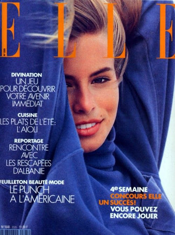 ELLE Magazine France July 1990 NIKI TAYLOR Tereza Maxova OLIVIERO TOSCANI