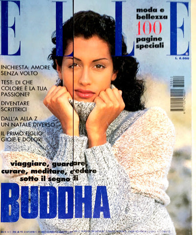 ELLE Magazine Italia December 1993 YASMEEN GHAURI Shiraz Tal MARCO GLAVIANO