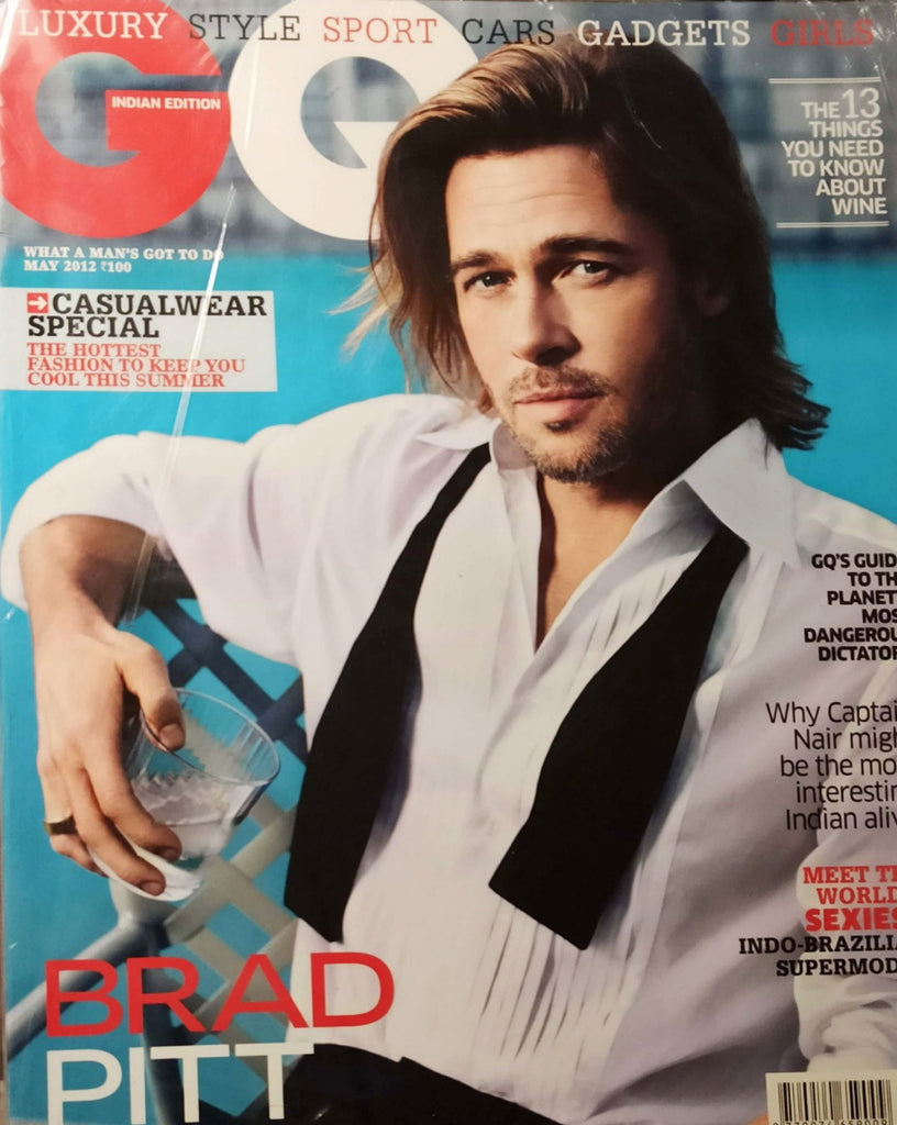 GQ India Magazine May 2012 BRAD PITT by MARIO SORRENTI Brand New SEALED
