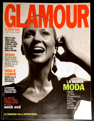 GLAMOUR Italia Magazine March 1997 HEATHER PAYNE Karen Elson FRANKIE RAYDER