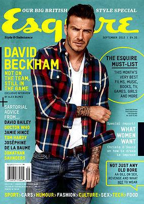 Esquire UK Magazine September 2012  DAVID BECKHAM Luke Treadaway JOSEPHINE DE LA BAUME