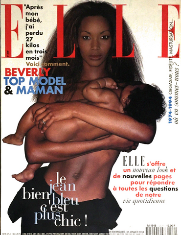 ELLE Magazine France January 1994 BEVERLY PEELE Laetitia Casta GRETHA CAVAZZONI