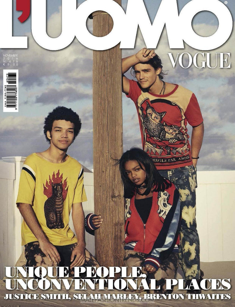 L'UOMO VOGUE Magazine November 2016 JUSTICE SMITH Selah Marley BRENTON THWAITES - magazinecult