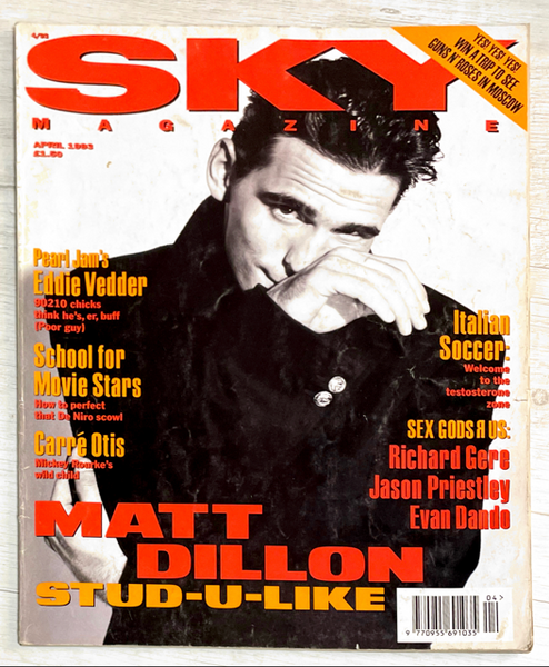 アート・デザイン・音楽 1991 INTERVIEW MAGAZINE MATT DILLON