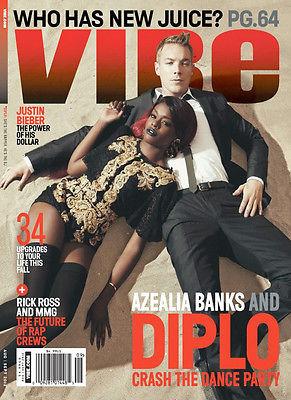 VIBE Magazine September 2012 JUSTIN BIEBER Azealia Banks DIPLO  Rick Ross