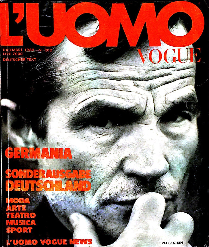 L'UOMO VOGUE Magazine December 1989 PETER STEIN