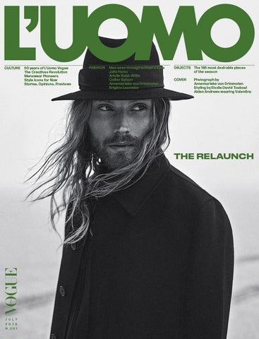 L' UOMO VOGUE Magazine July 2018 AIDEN ANDREWS The Relaunch Issue ENGLISH TEXT