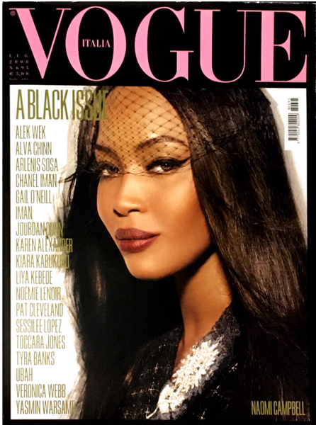 VOGUE Italia Magazine July 2008 The Black Issue NAOMI