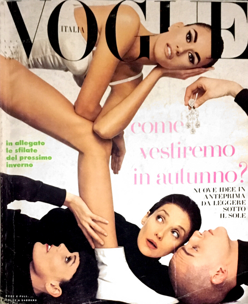 VOGUE Magazine Italia July 1991 SUSAN HOLMES Helena Christensen KAREN VOGUE Magazine Italia July 1991 SUSAN HOLMES Helena Christensen KAREN