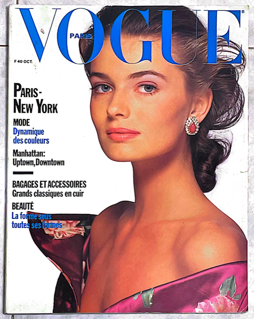 VOGUE Paris October 1988 PAULINA PORIZKOVA Tatjana Patitz YASMIN LE BON Carre Otis