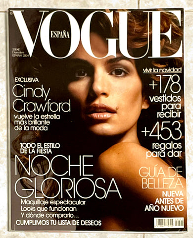 VOGUE Magazine Spain December 2004 CINDY CRAWFORD Susan Eldridge + JOYAS Supplement