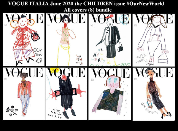 VOGUE Italia Magazine June 2020 8 Covers Bundle the CHILDREN issue #Ou