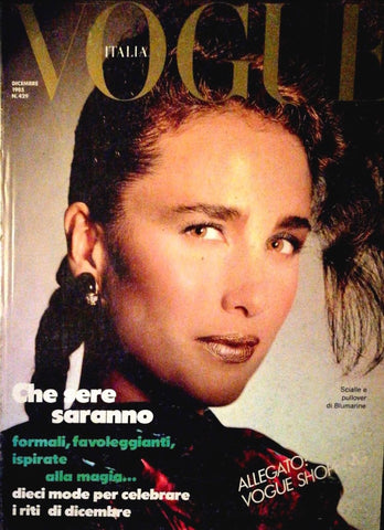 VOGUE Magazine Italia December 1985 Andie MacDowell ROSEMARY MCGROTHA Kristen McMenamy