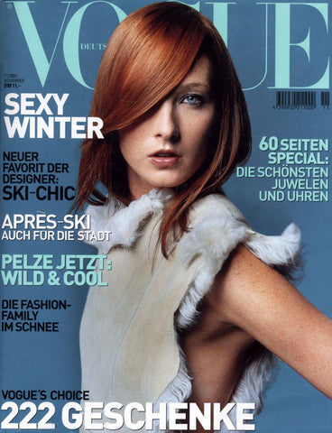 VOGUE Germany Magazine November 2001 MAGGIE RIZER Tasha Tilberg RAQUEL ZIMMERMANN