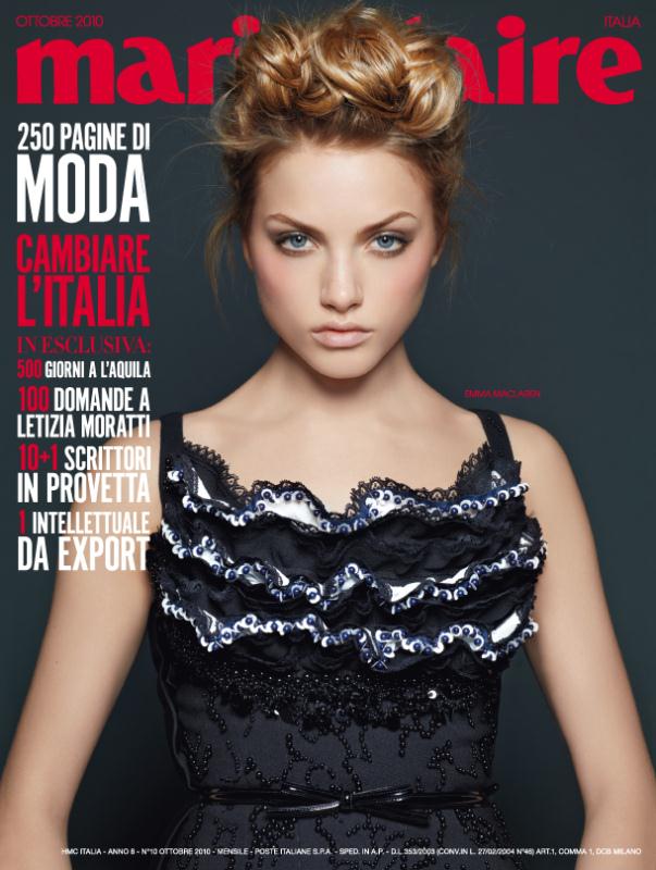 Marie Claire Italia Magazine October 2010 EMMA MACLAREN Dewi Driegen MICHELLE BUSWELL