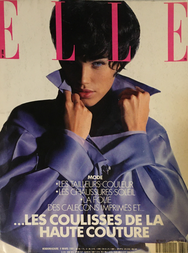 Elle France Magazine March 1991 EMMA SJOBERG Beverly Peele CINDY CRAWFORD