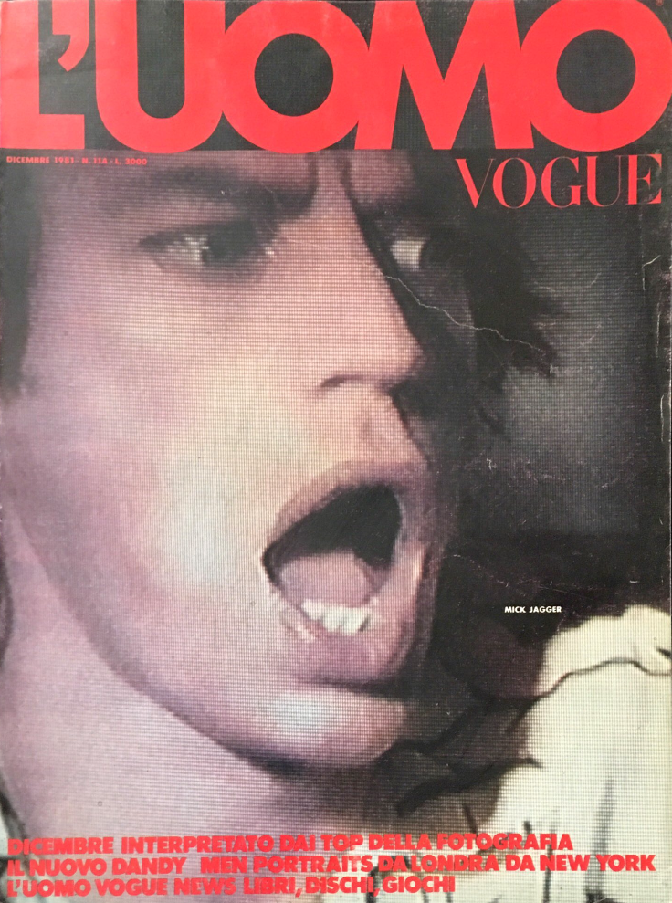 L'UOMO VOGUE Magazine 1981 MICK JAGGER Peter Lindbergh BRUCE WEBER Rolling Stones