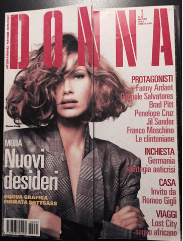 DONNA Fashion Magazine March 1993 MICHELLE EABRY Fanny Ardant PENELOPE CRUZ