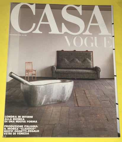 CASA VOGUE Magazine Italy November 1987 Issue #190 Vintage