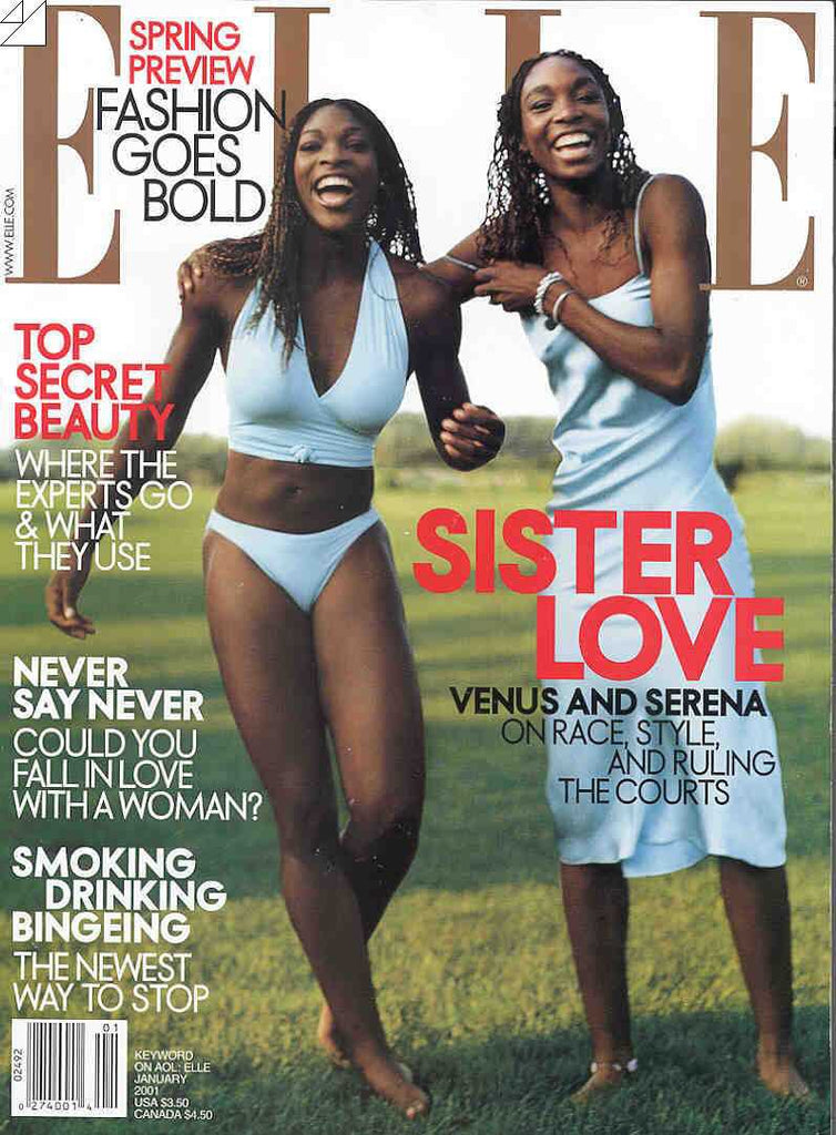 ELLE US Magazine 2001 VENUS Serena WILLIAMS Erika Wall CARLA BRUNI